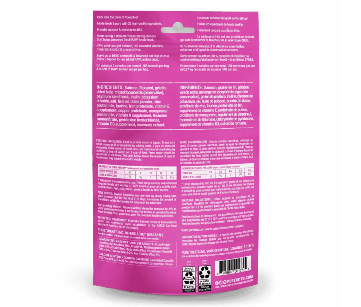 PureBites Salmon Freeze Dried Cat Food | Topper, 8oz