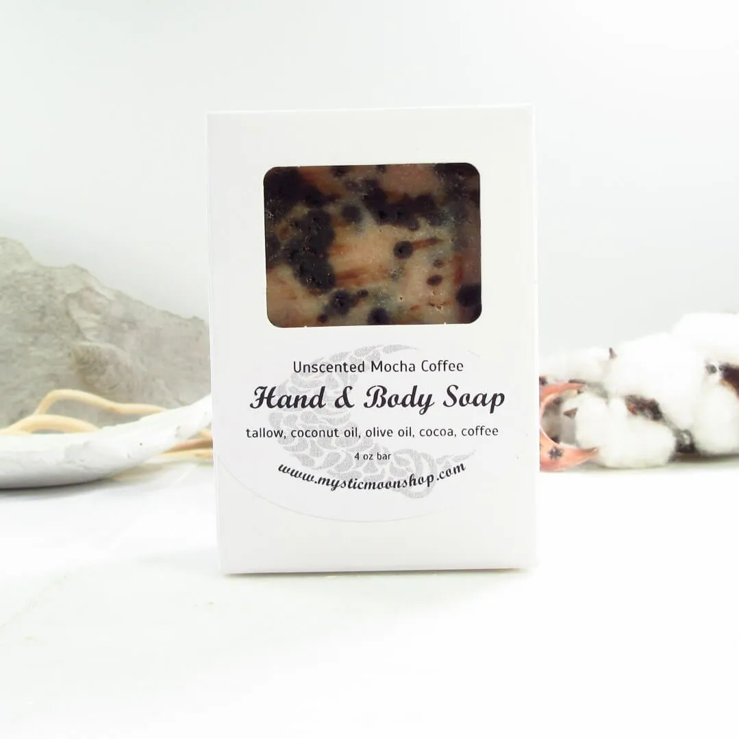 Tallow Soap Mocha Unscented, No Dye